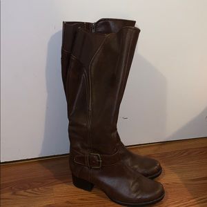 Wide Calf Tall Brown Boots